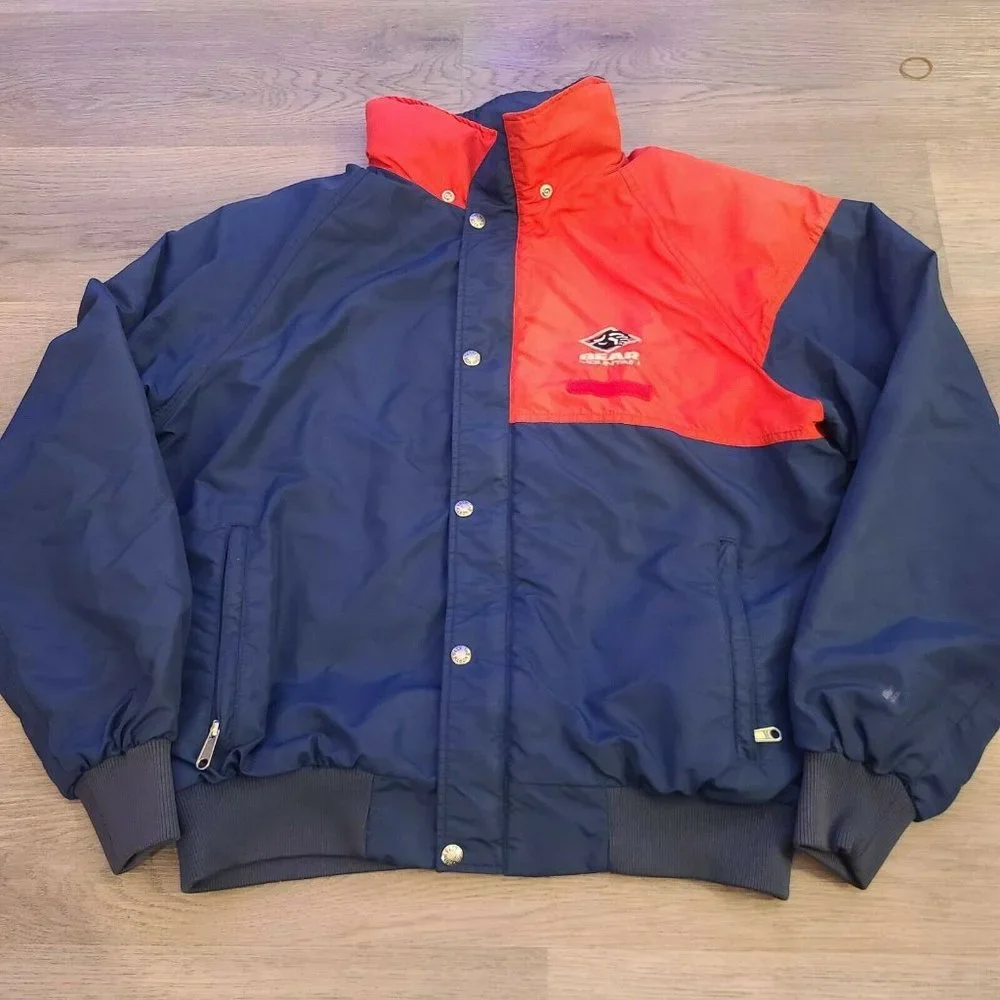 North Face Vtg Red/Blue Size XL‎ Windbreaker Fleece Lining Jacket Bear Mountain
